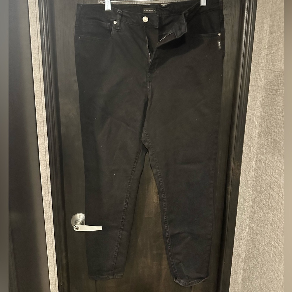Silver brand black stretch jeans